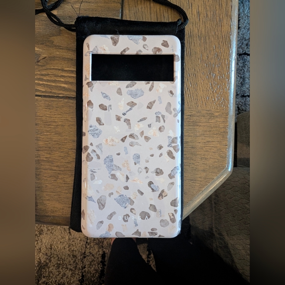 Lost In Paradise Burga Google Pixel 7pro Stylish Terrazzo - White and Gray